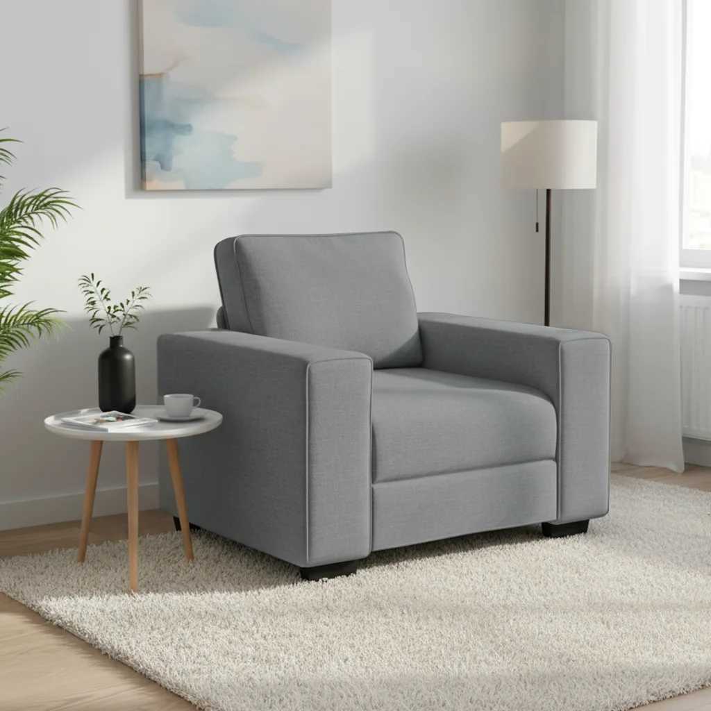 Sofa fotelja svijetlosiva 100x77x82 cm tkanina