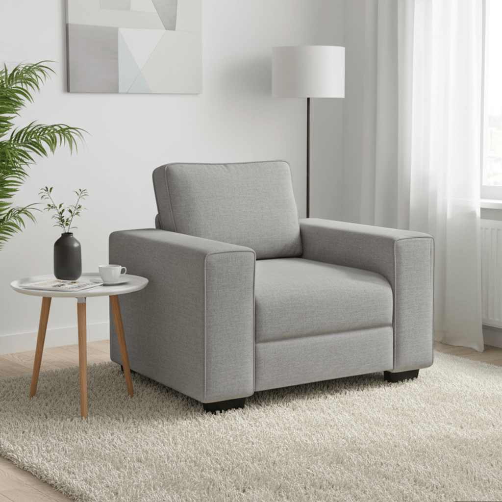 Sofa fotelja siva 100x77x82 cm tkanina
