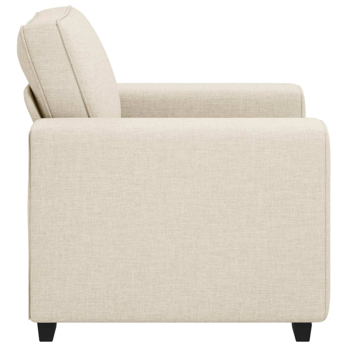 Sofa 2 pcs Bež 221 x 80 x 82 cm Platnasta tkanina