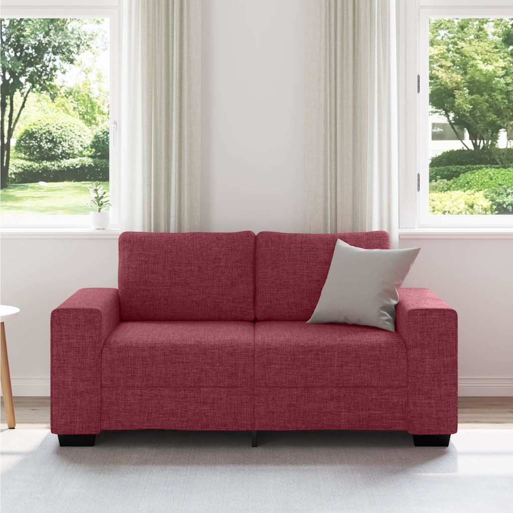 Dvosjed Kauč Vinsko Crvena 160x77x82 cm Tkanina