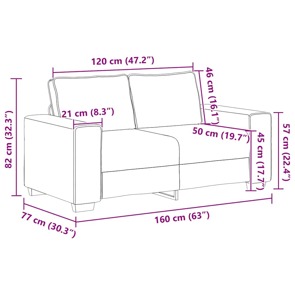 Dvosjed Sofa Tamnozelena 160x77x82 cm Tkanina