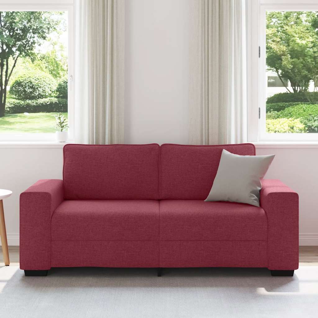 Dvosjed Kauč Vinsko Crvena 180x77x82 cm Tkanina