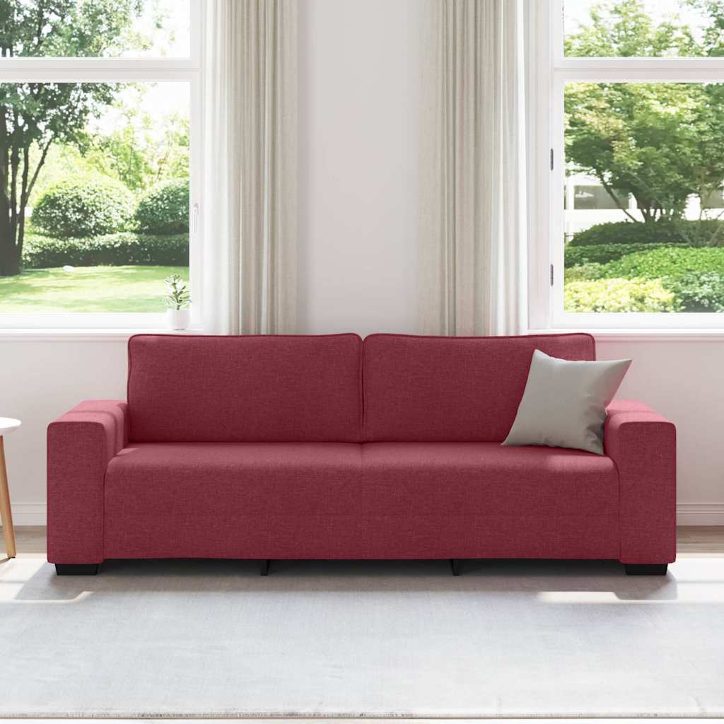 Trosjed Kauč Vinsko Crvena 220x77x82 cm Tkanina