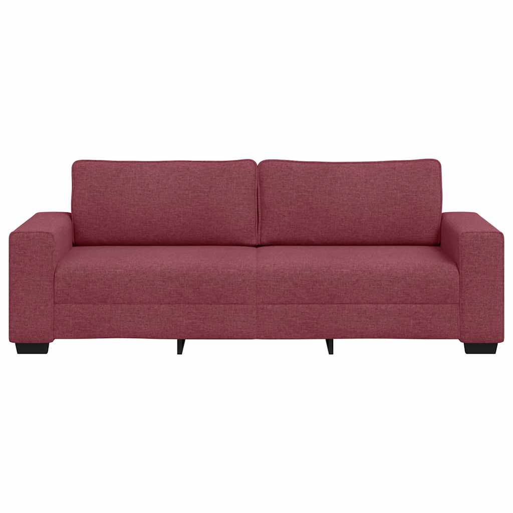 Trosjed Kauč Vinsko Crvena 220x77x82 cm Tkanina