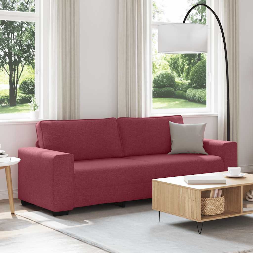 Trosjed Kauč Vinsko Crvena 220x77x82 cm Tkanina