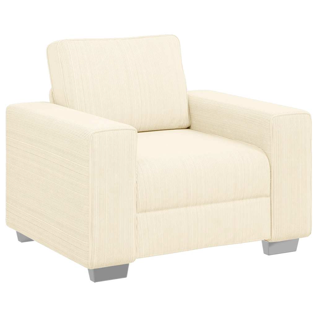 Sofa fotelja krem 100x77x82 cm korduro tkanina