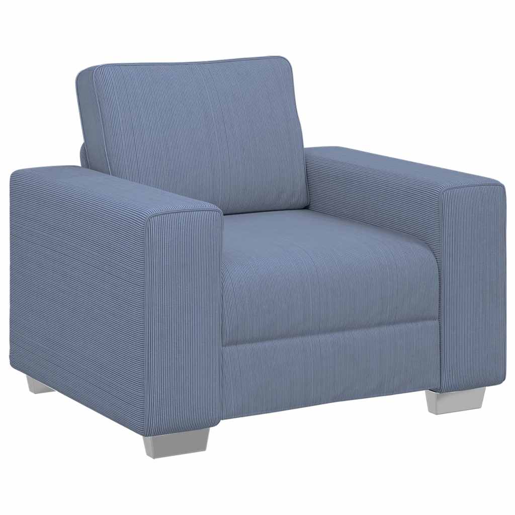 Sofa fotelja plava 100x77x82 cm korduro tkanina