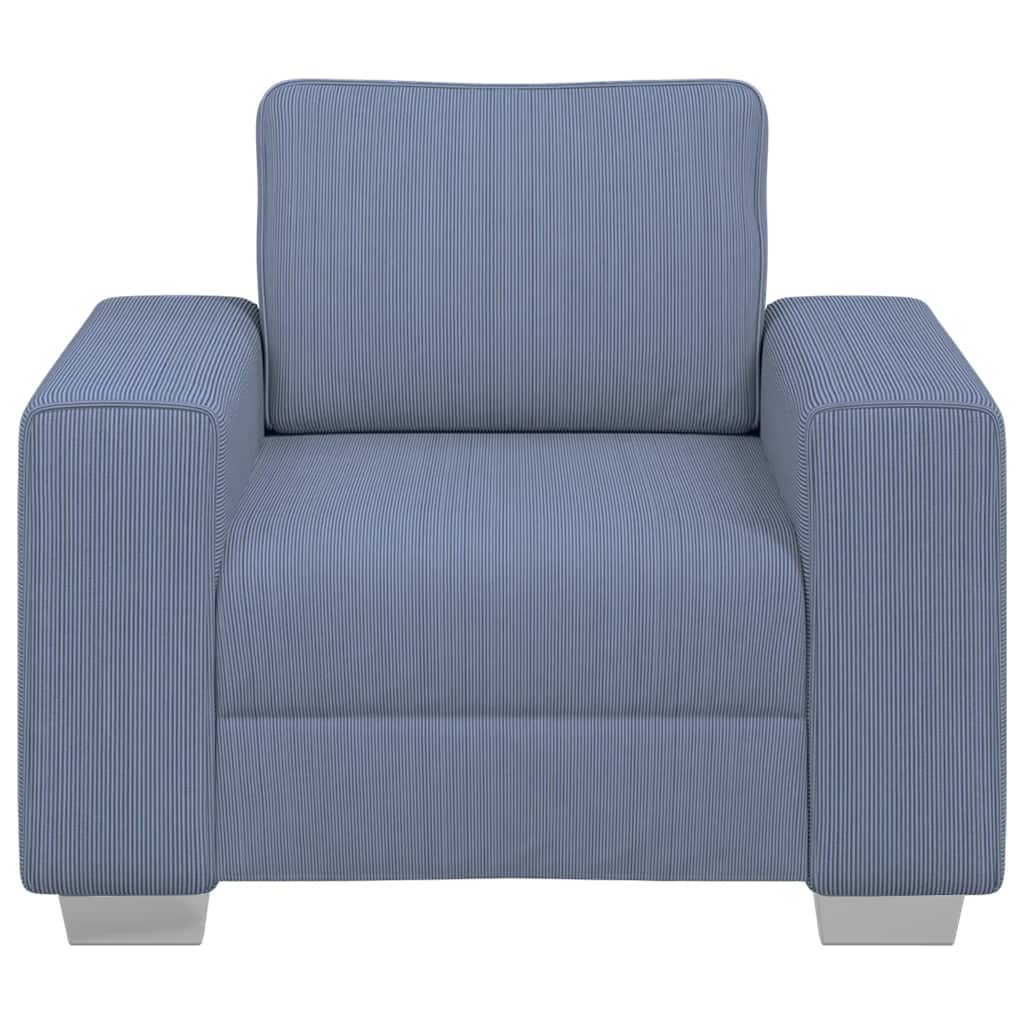 Sofa fotelja plava 100x77x82 cm korduro tkanina