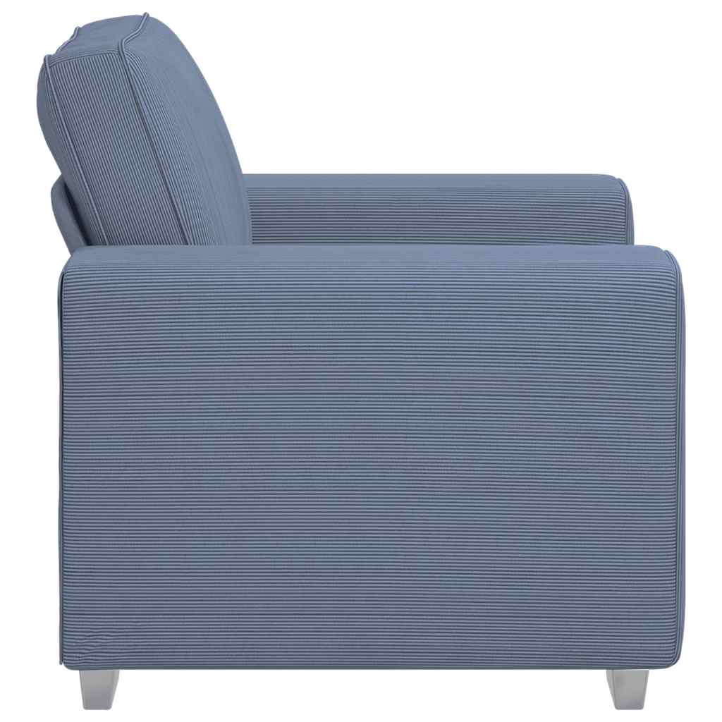 Sofa fotelja plava 100x77x82 cm korduro tkanina