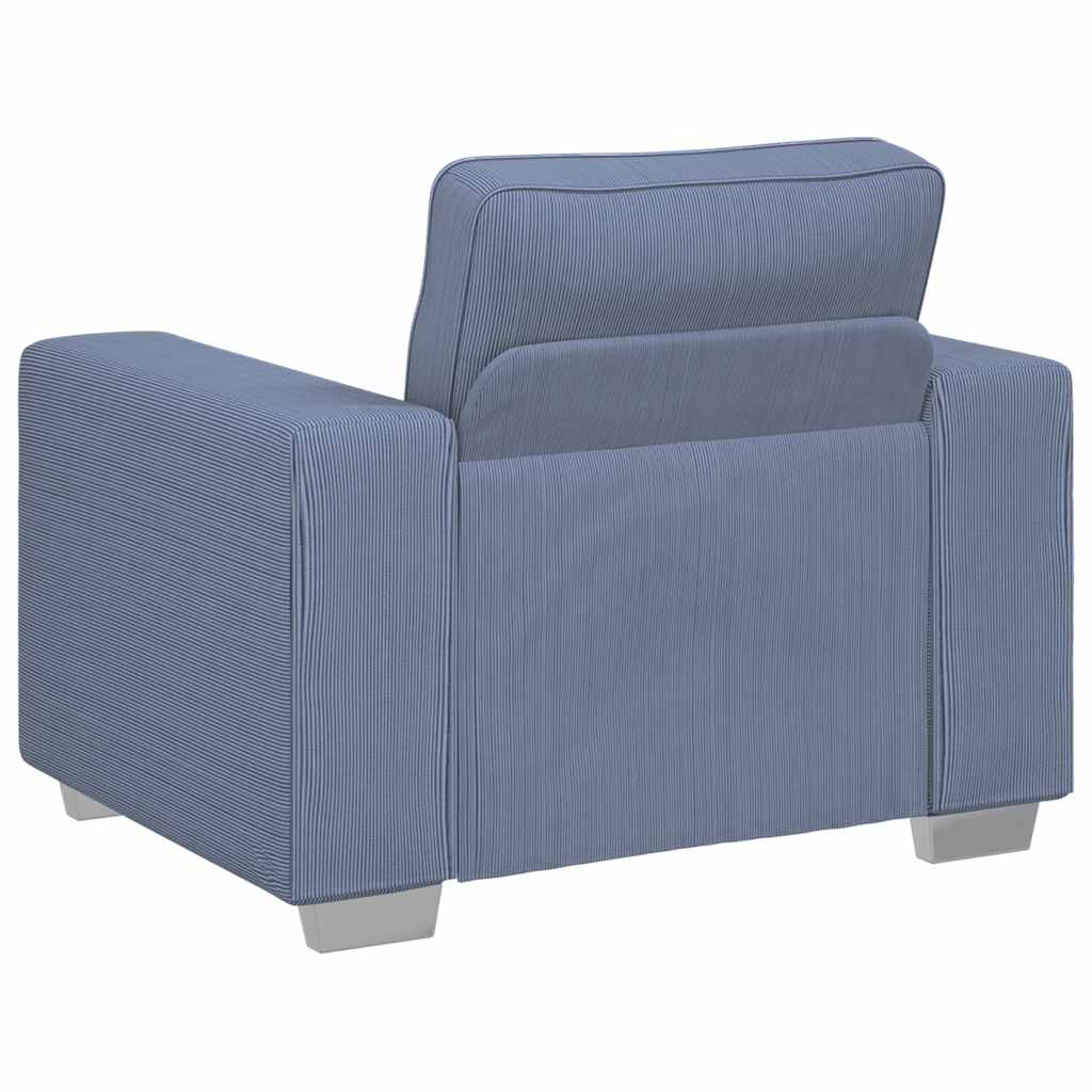Sofa fotelja plava 100x77x82 cm korduro tkanina