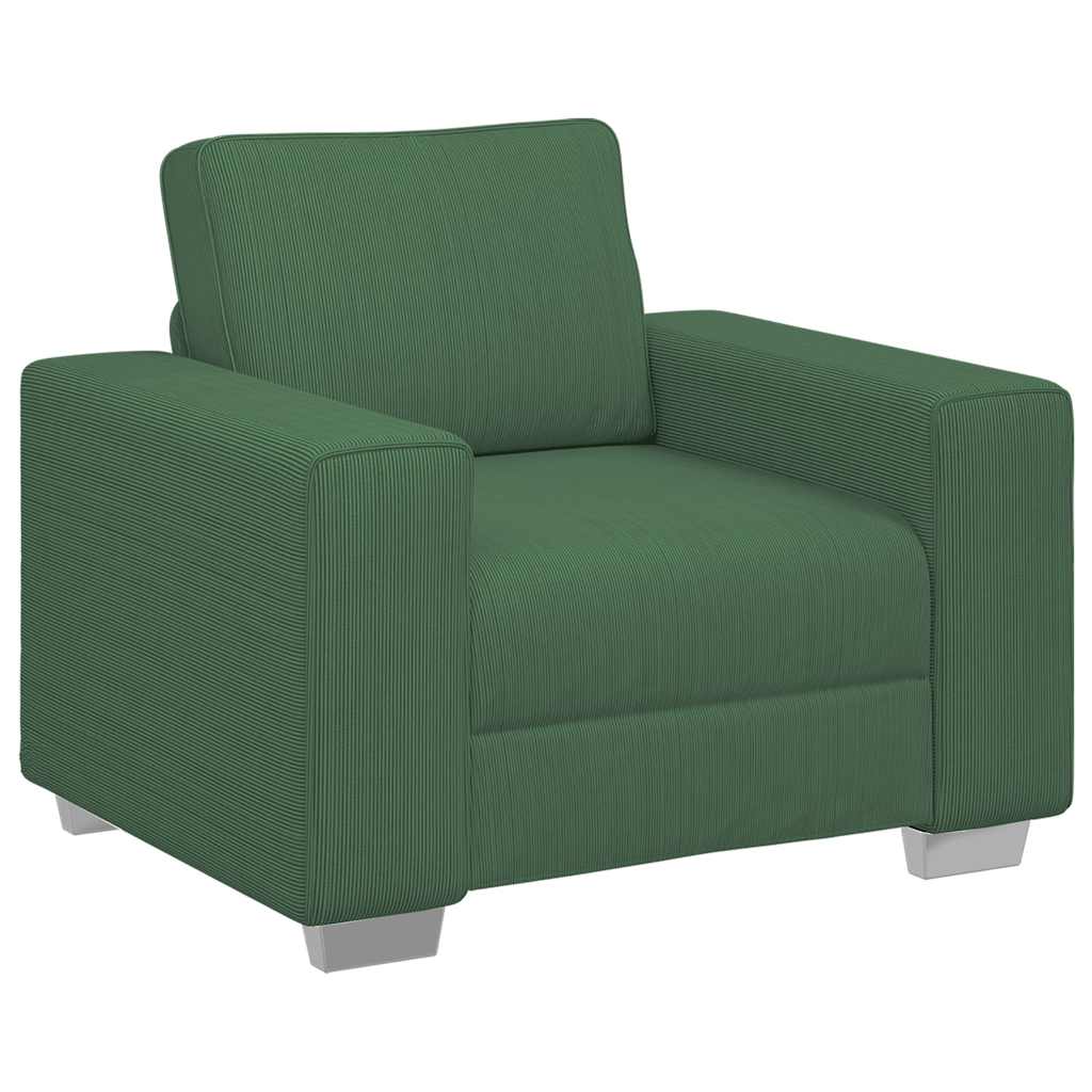 Sofa fotelja tamnozelena 100x77x82 cm korduro tkanina