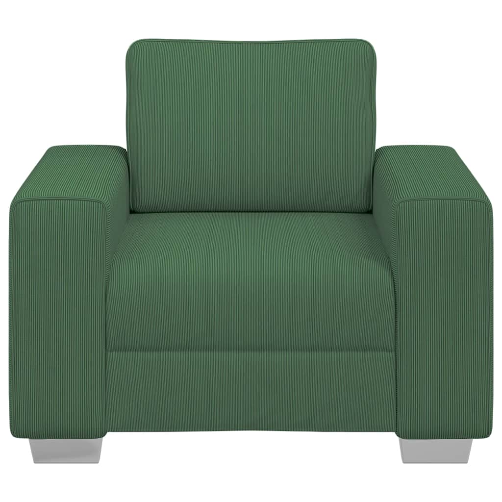 Sofa fotelja tamnozelena 100x77x82 cm korduro tkanina