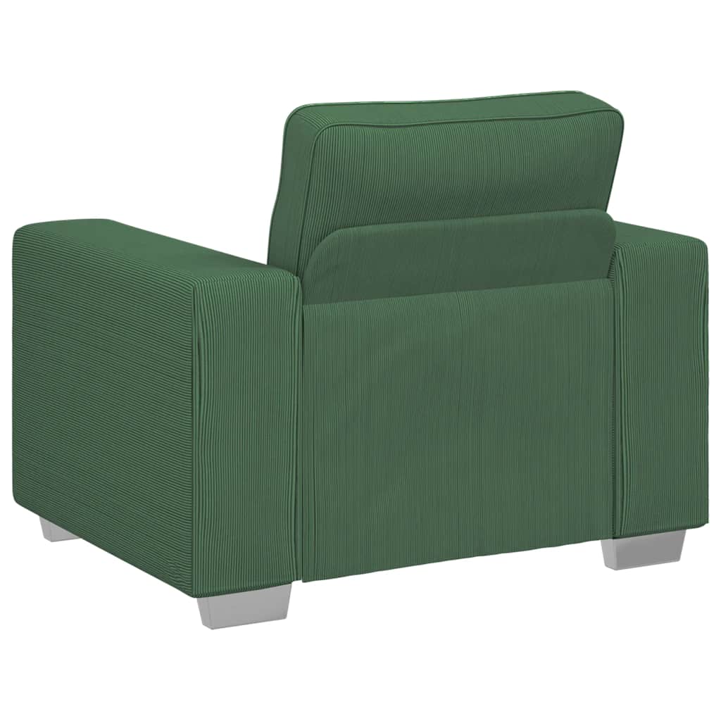Sofa fotelja tamnozelena 100x77x82 cm korduro tkanina