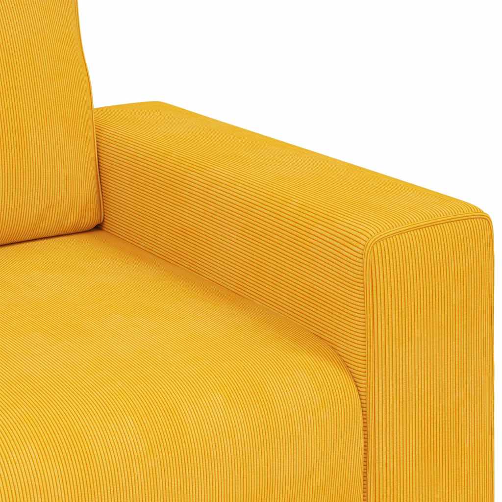 Sofa fotelja svijetložuta 100x77x82 cm korduro tkanina
