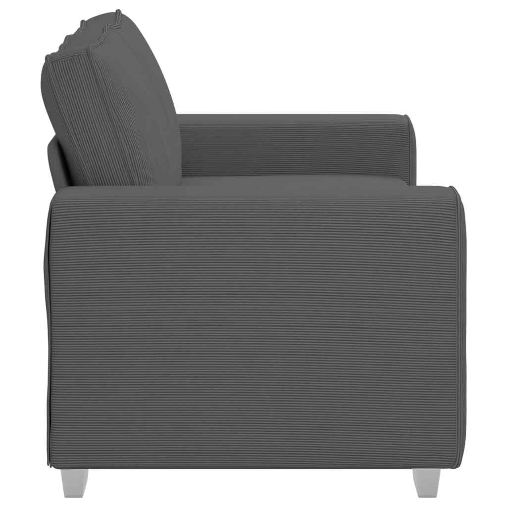 Dvosjed tamno sivi 160x77x82 cm korduro tkanina