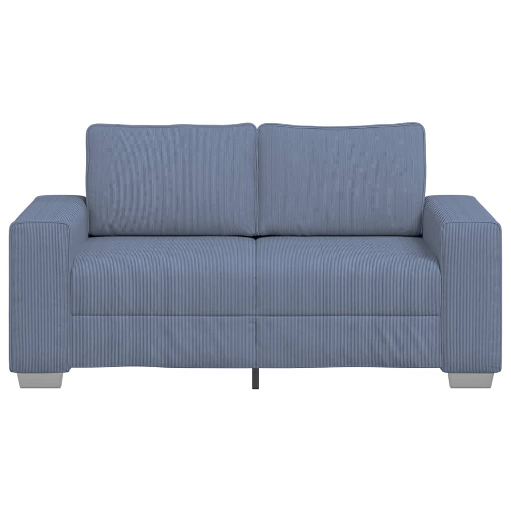 Dvosjed Plavi 160x77x82 cm Korduro tkanina