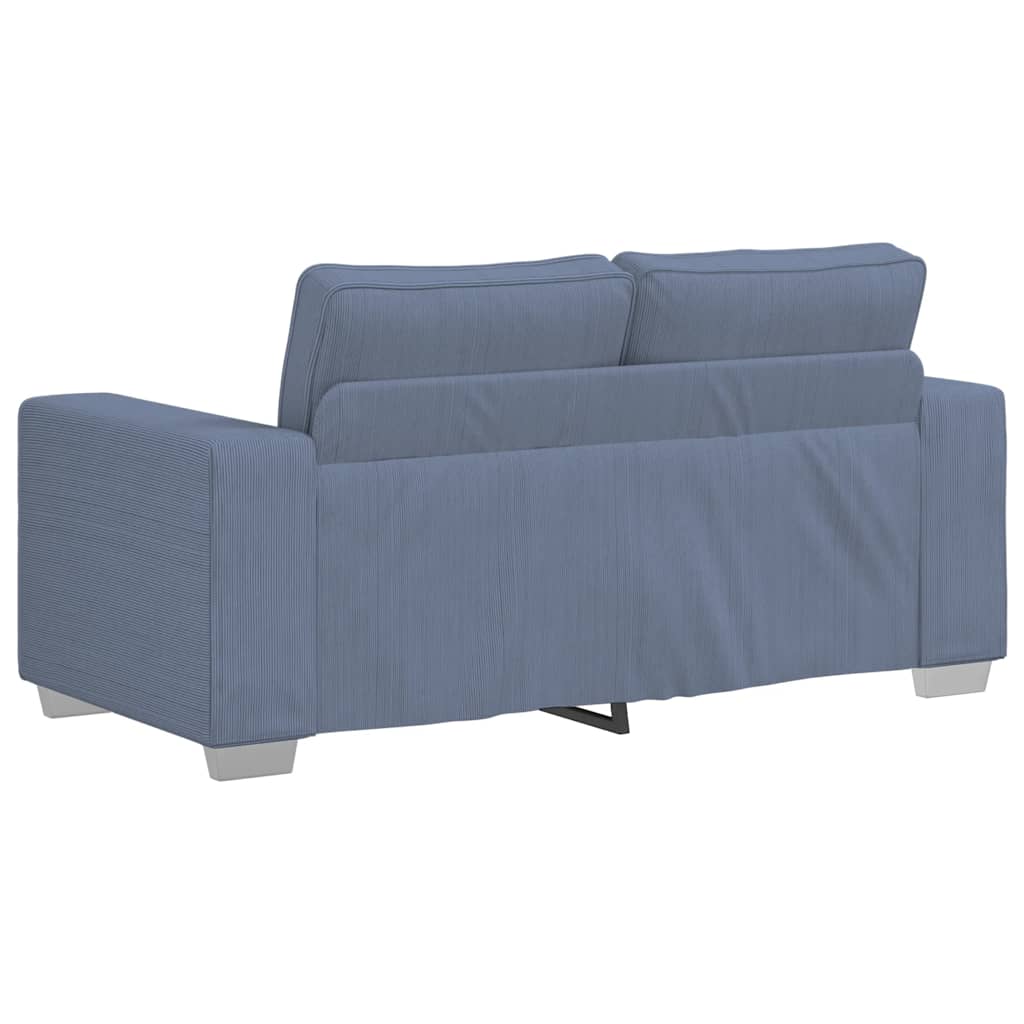 Dvosjed Plavi 160x77x82 cm Korduro tkanina