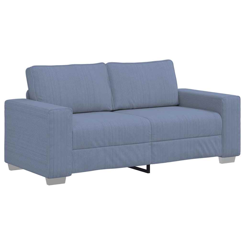 Dvosjed Plavi 180x77x82 cm Korduro tkanina