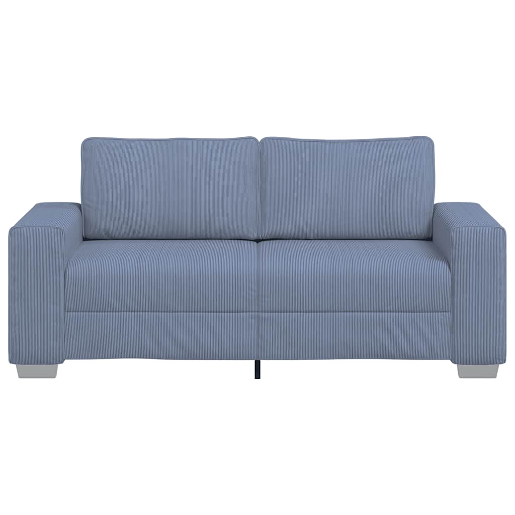 Dvosjed Plavi 180x77x82 cm Korduro tkanina
