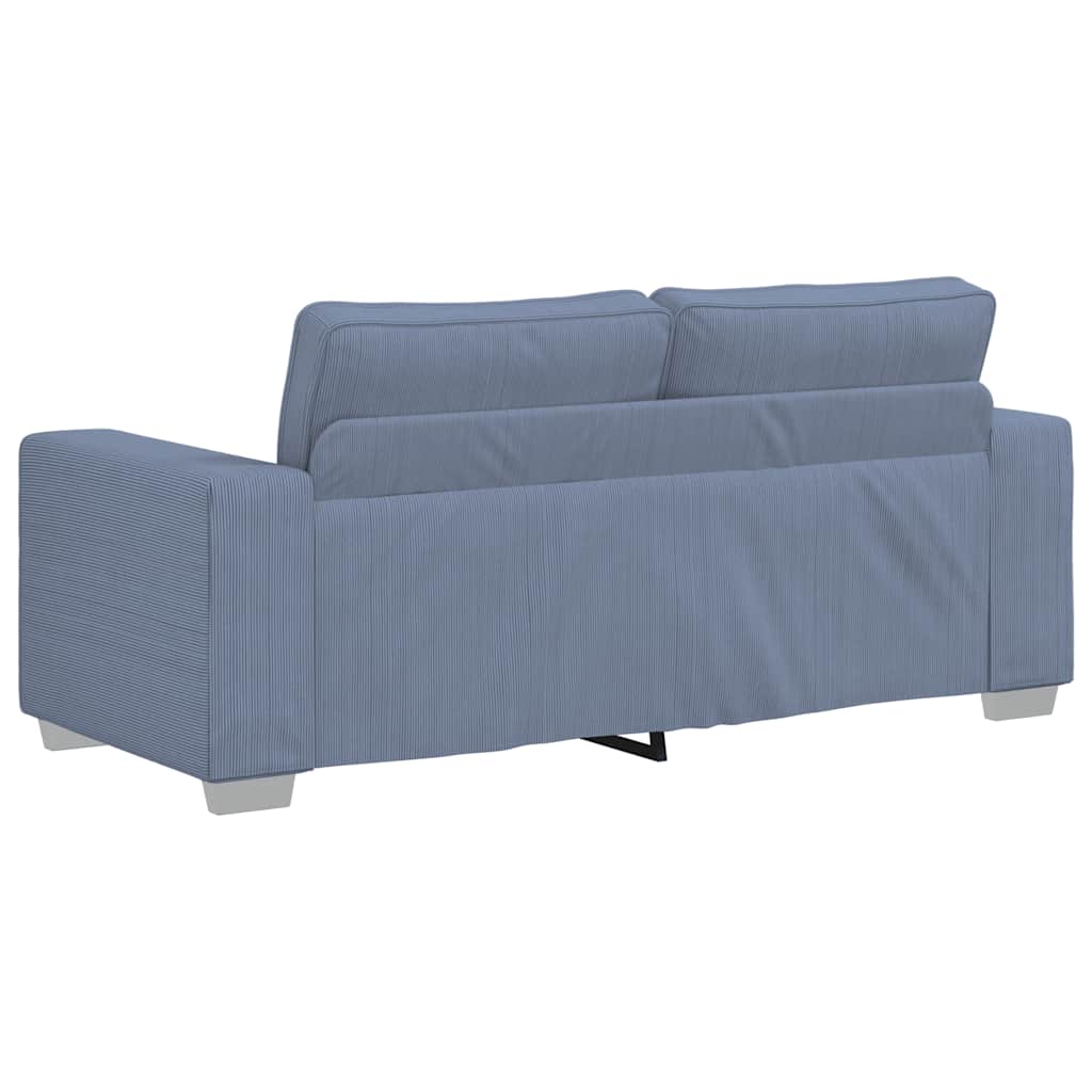 Dvosjed Plavi 180x77x82 cm Korduro tkanina
