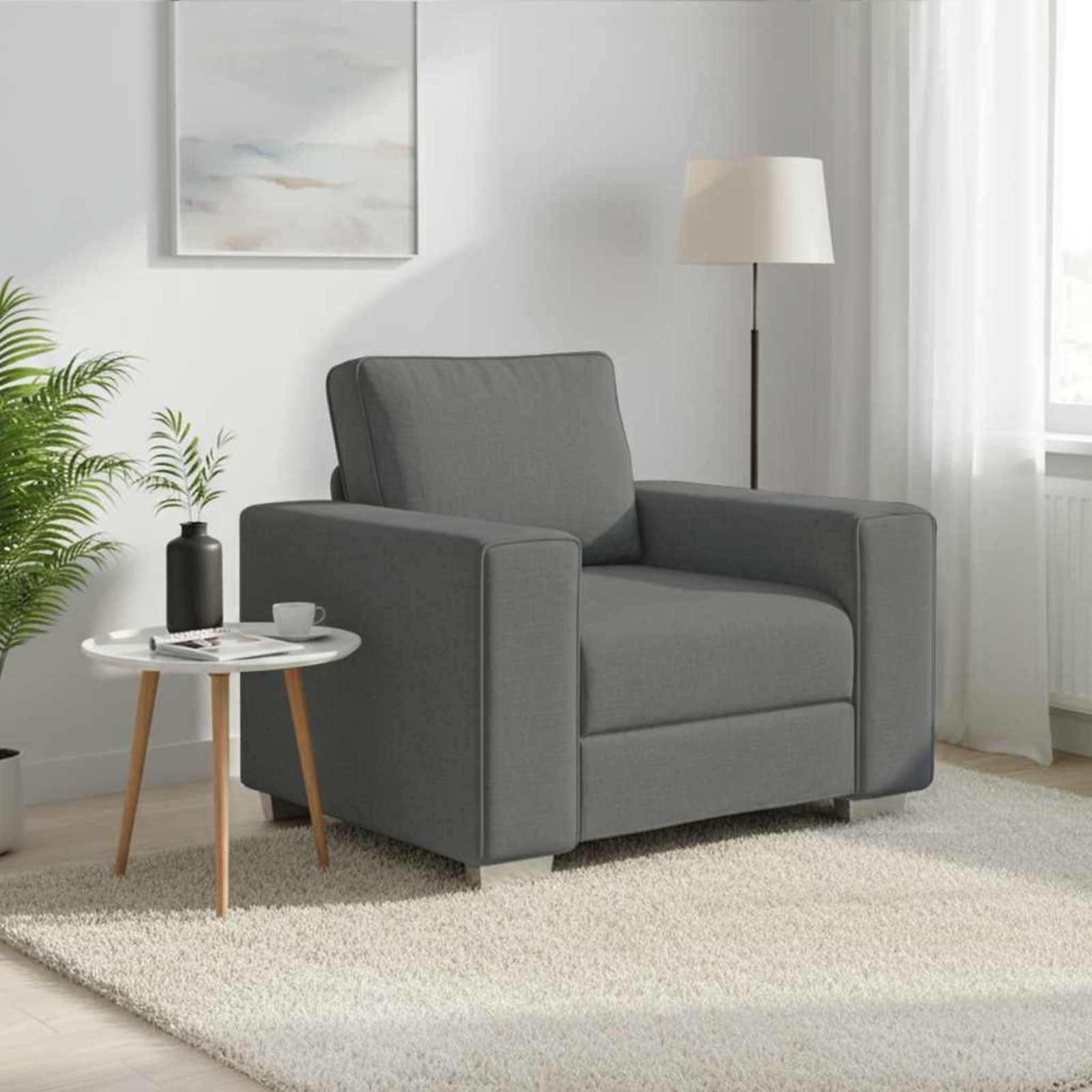 Sofa stolica Tamno siva 100 cm tkanina