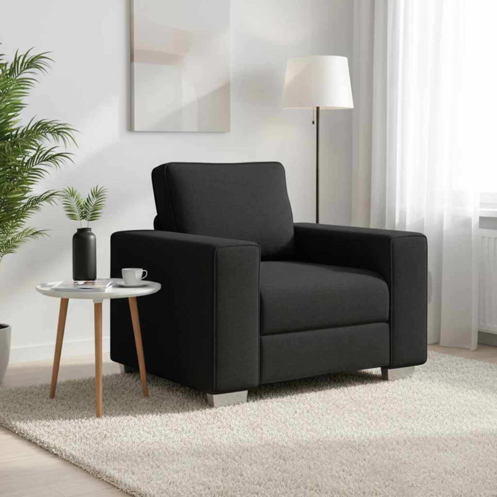 Sofa stolica Crna 100 cm tkanina