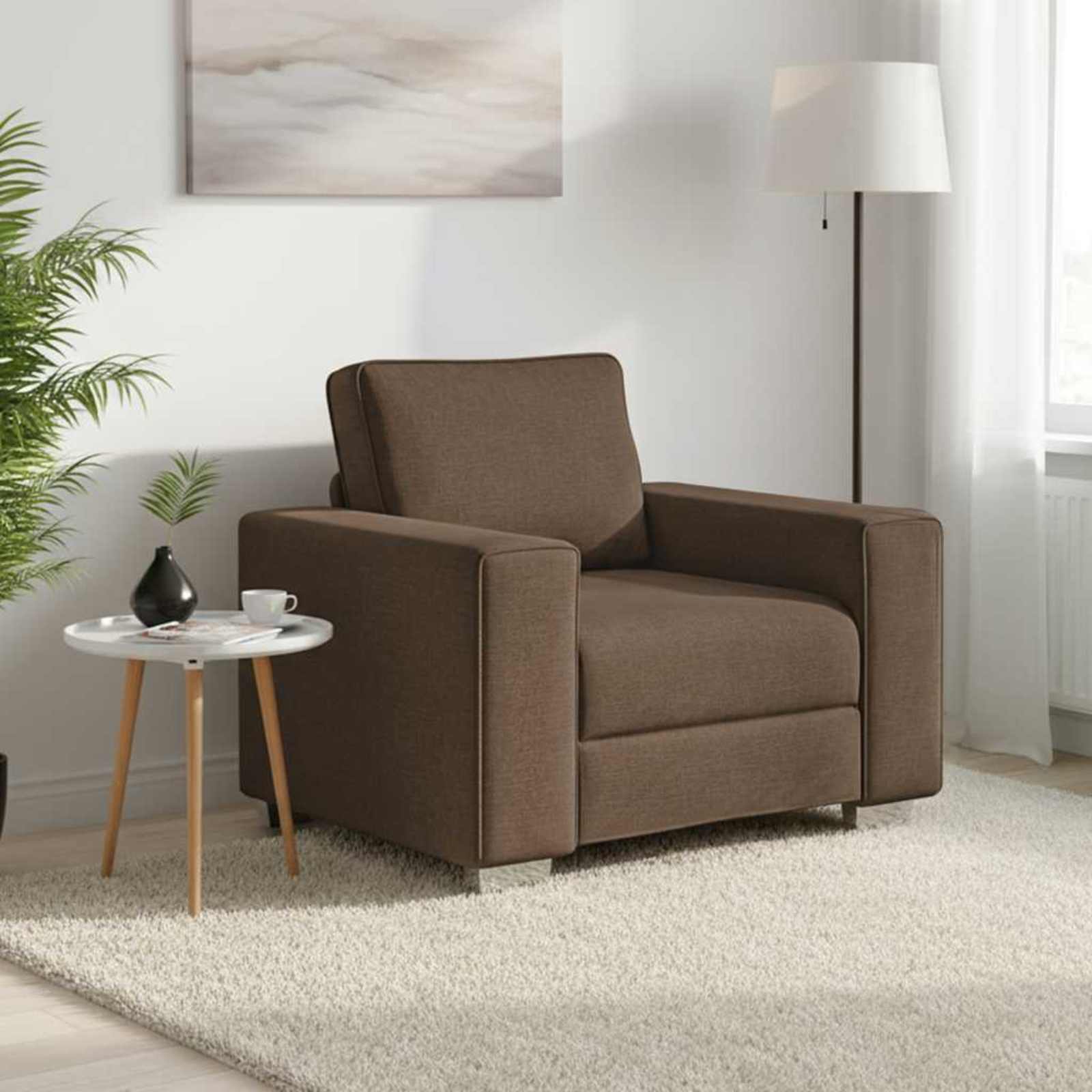 Sofa stolica Smeđa 100 cm tkanina