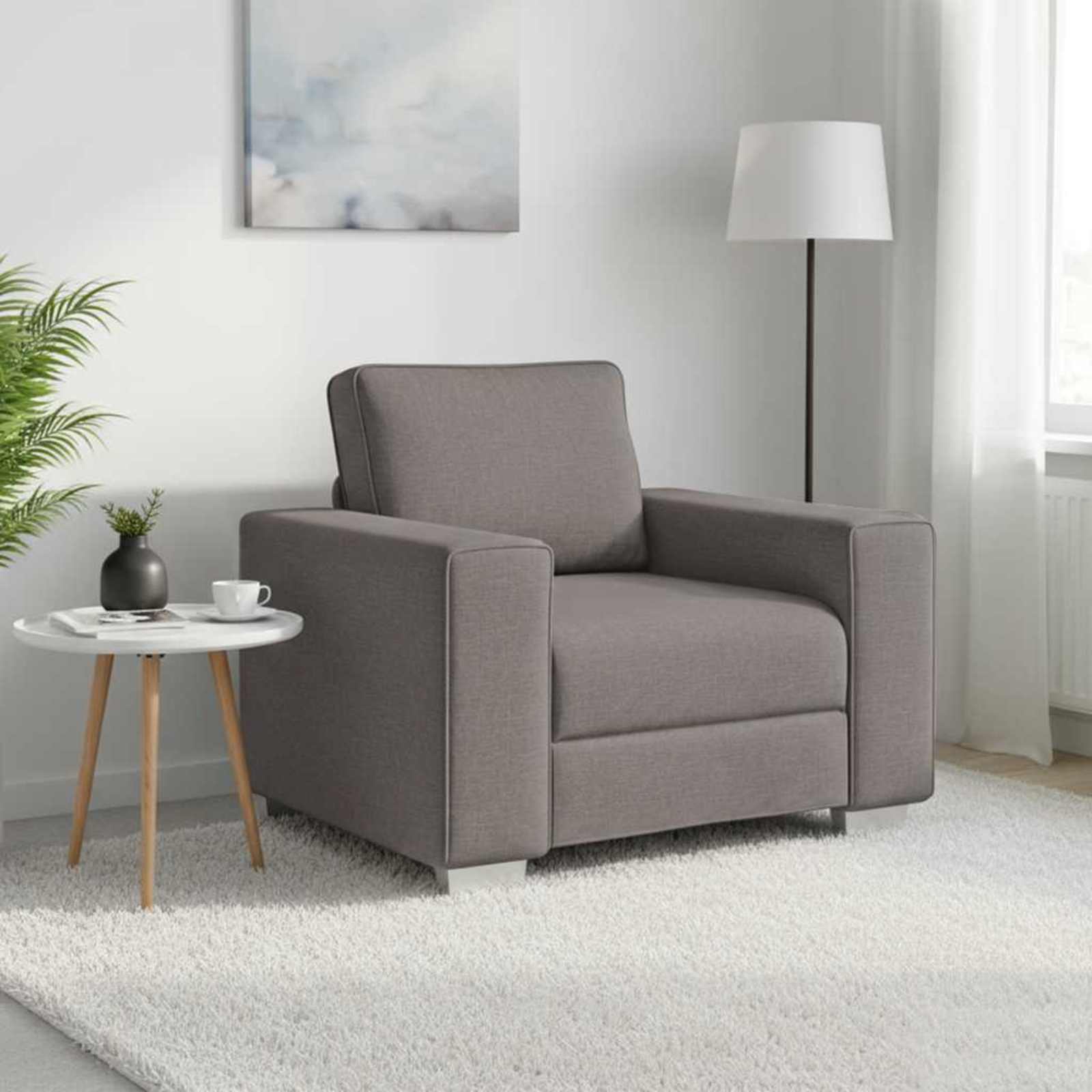 Sofa stolica Sivo-smeđa 100 cm tkanina