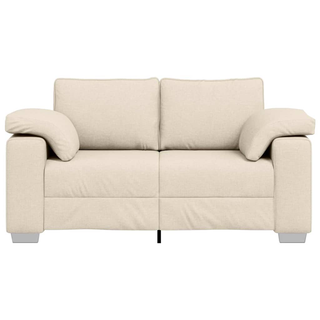 Sofa za dvije osobe Bež 160 cm Platnasta tkanina