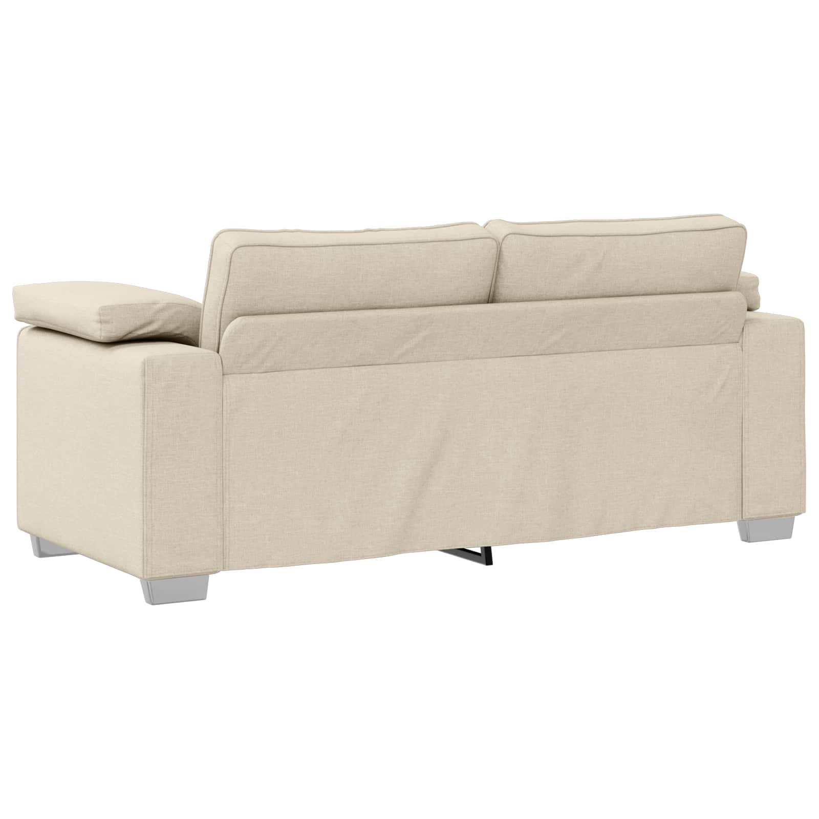 Sofa za dvije osobe Bež 180 cm Platnasta tkanina