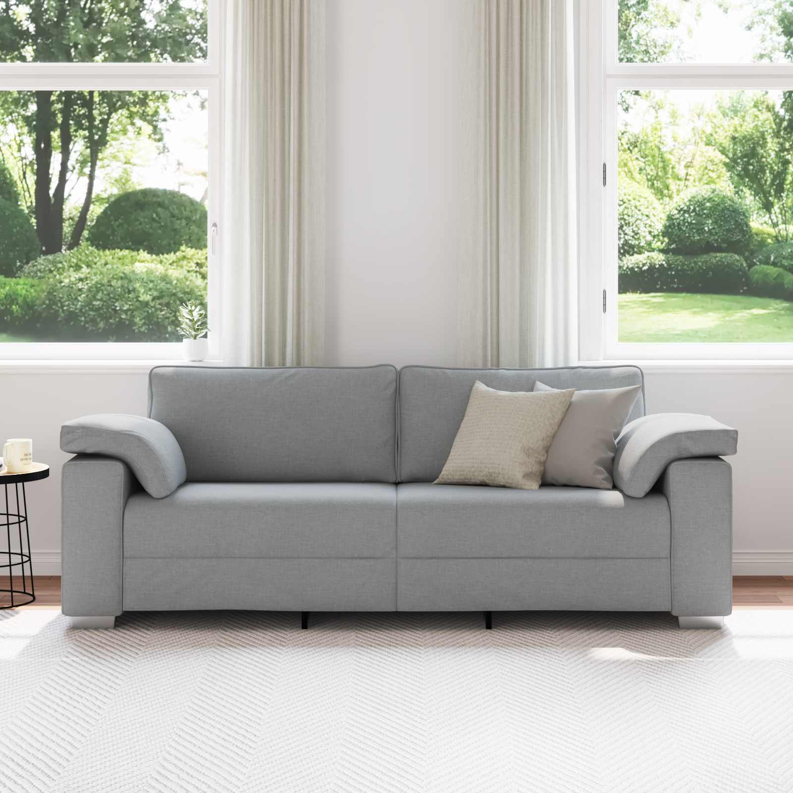 Sofa za 3 osobe Svjetlosiva 220 cm tkanina