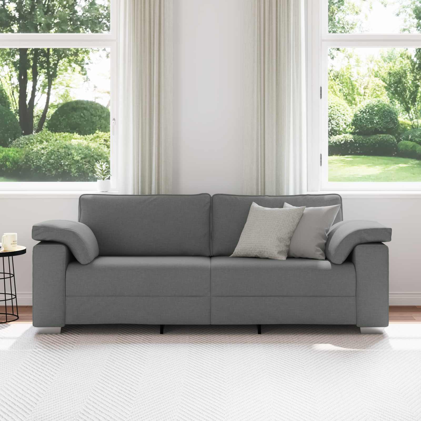 Sofa za 3 osobe Tamno siva 220 cm tkanina