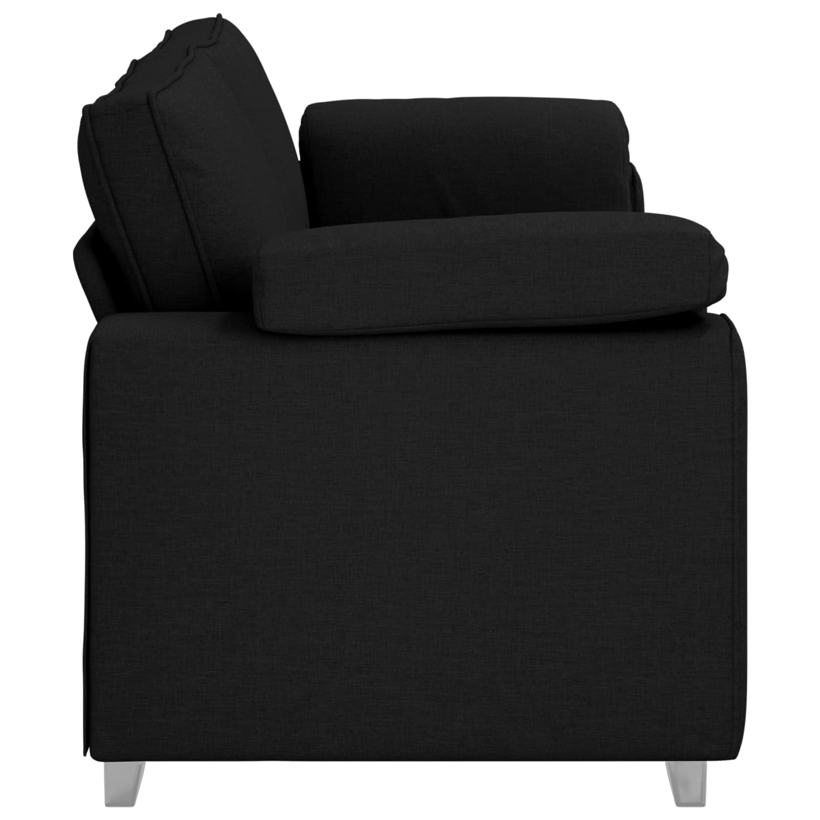Sofa za 3 osobe Crna 220 cm tkanina