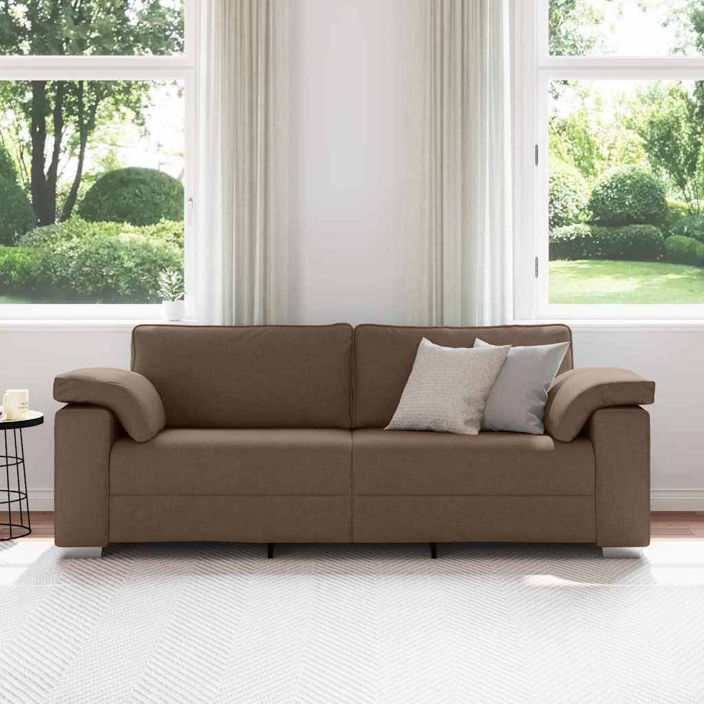 Sofa za 3 osobe Smeđa 220 cm tkanina