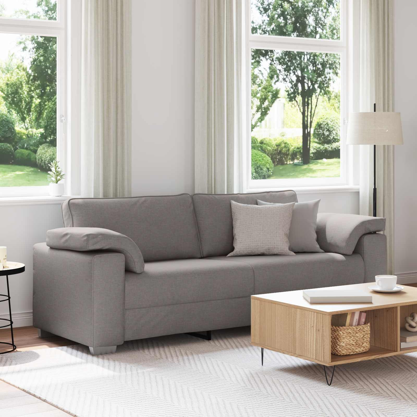 Sofa za 3 osobe Sivo-smeđa 220 cm tkanina