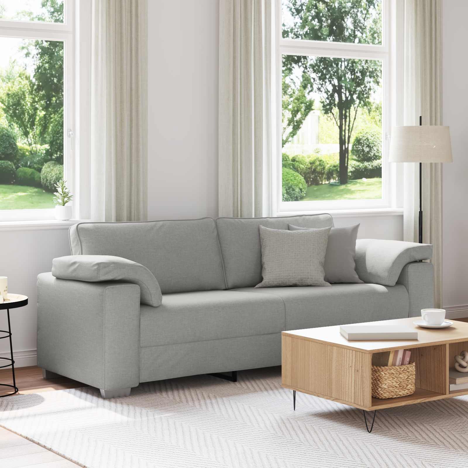 Sofa za 3 osobe Oblačnosiva 220 cm tkanina