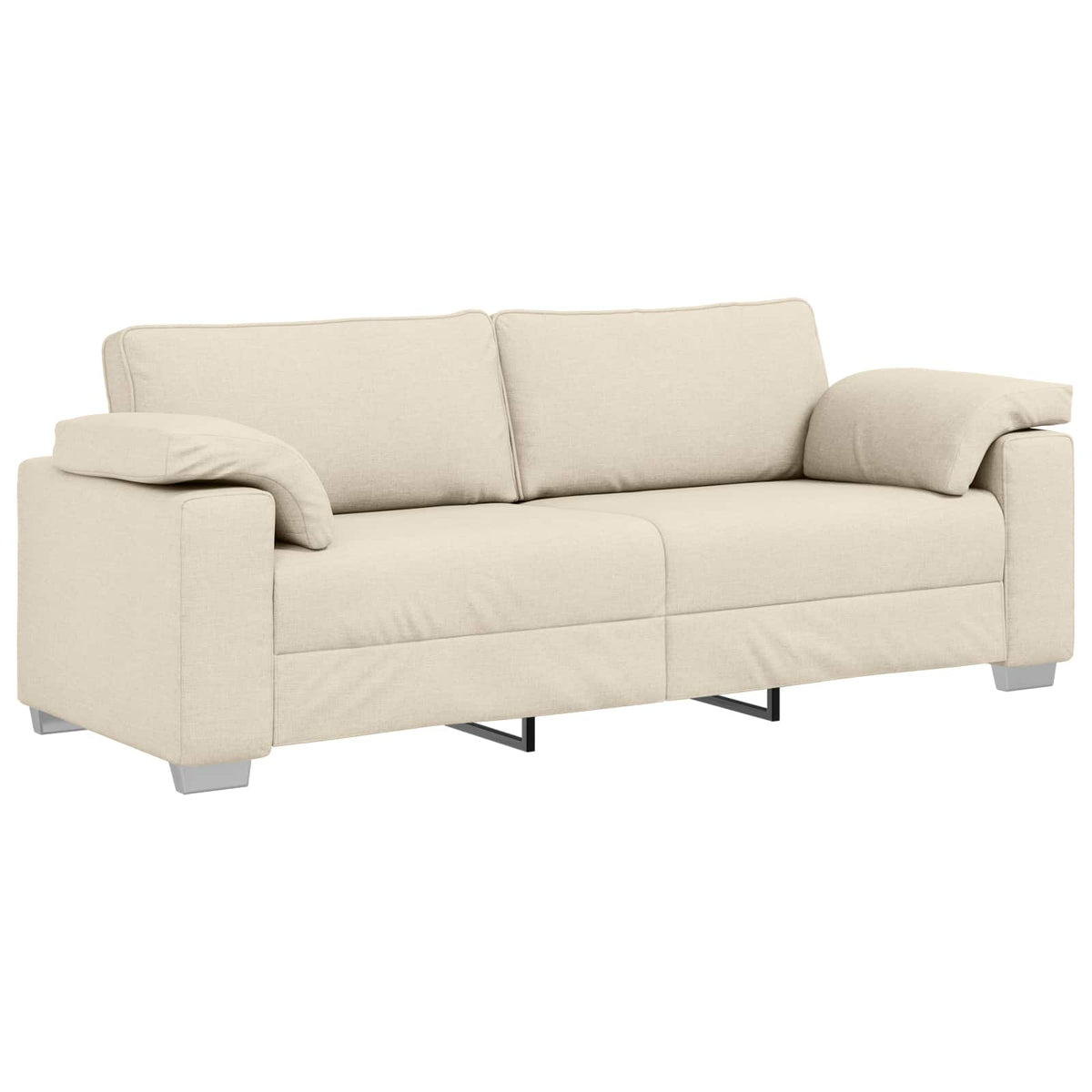 Sofa za 3 osobe Bež 220 cm Platnasta tkanina