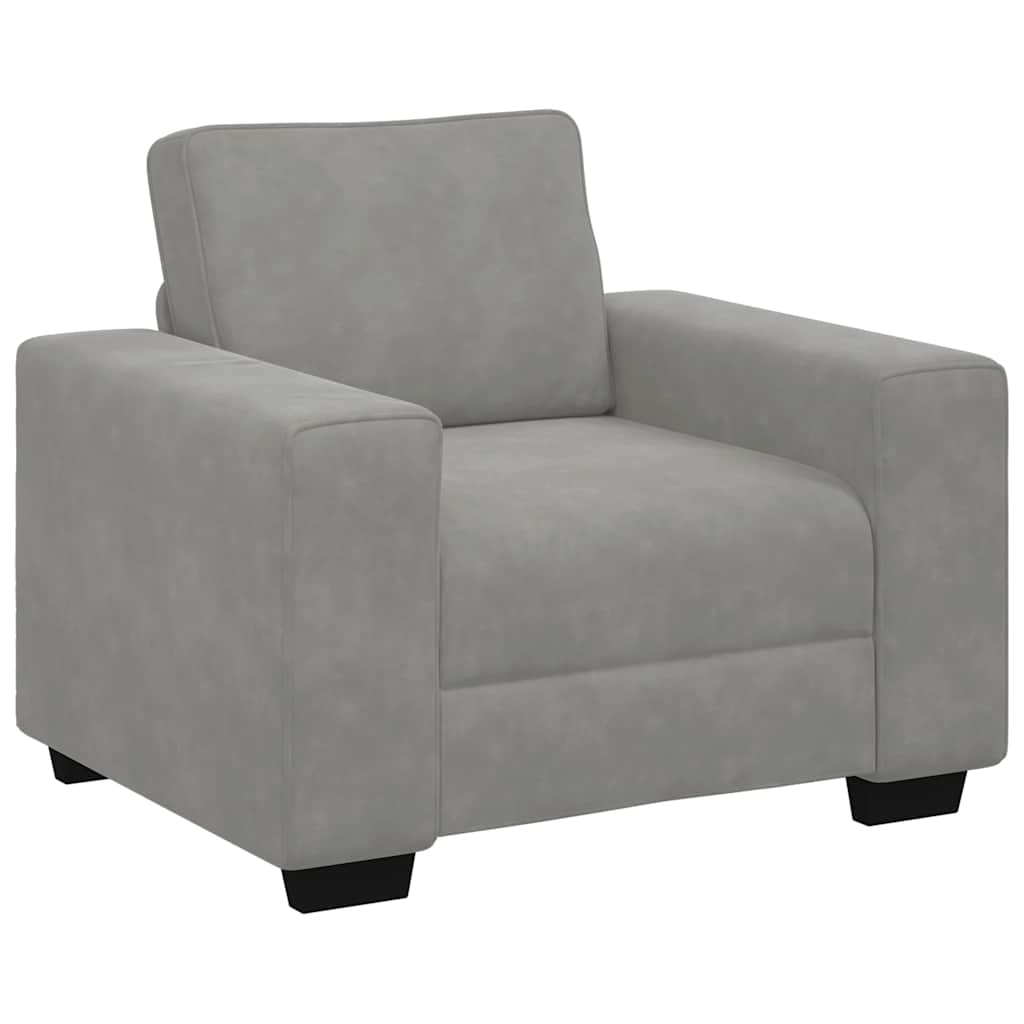 Sofa fotelja svijetlosiva 100x77x82 cm baršun
