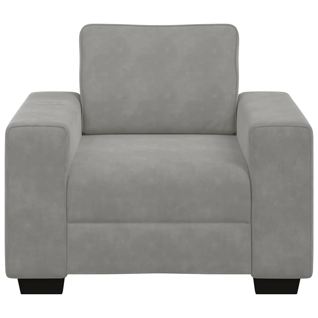 Sofa fotelja svijetlosiva 100x77x82 cm baršun