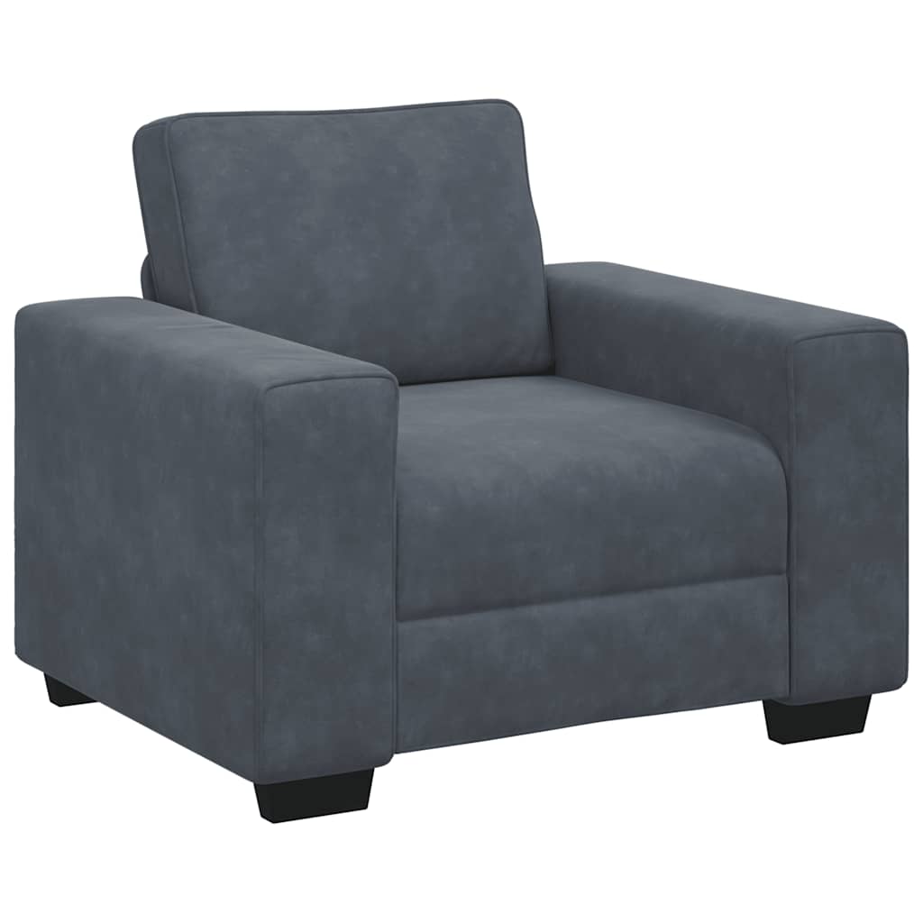 Sofa fotelja tamno siva 100x77x82 cm baršun