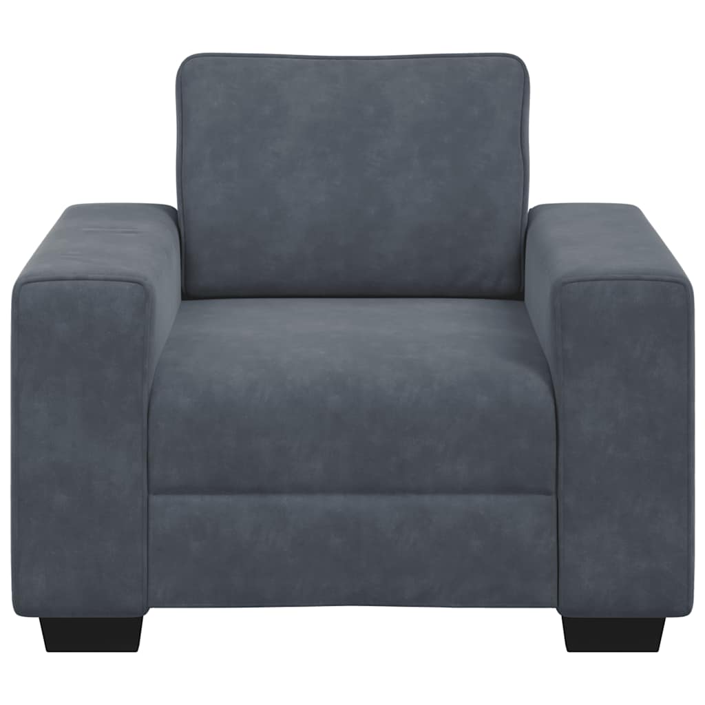 Sofa fotelja tamno siva 100x77x82 cm baršun