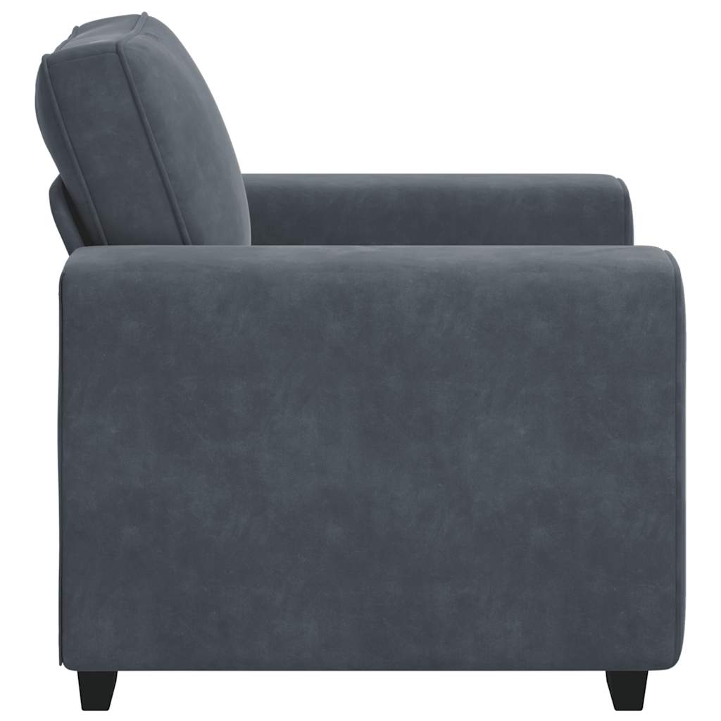 Sofa fotelja tamno siva 100x77x82 cm baršun