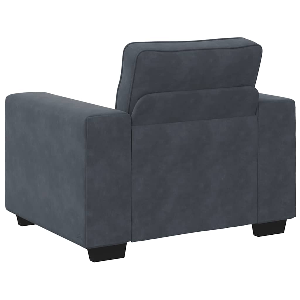 Sofa fotelja tamno siva 100x77x82 cm baršun