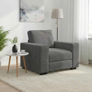 Sofa fotelja tamno siva 100x77x82 cm baršun