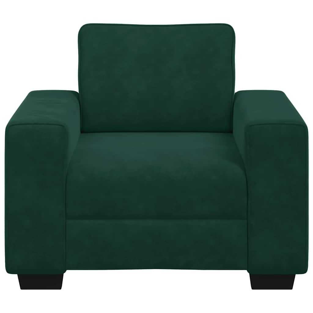 Sofa fotelja tamnozelena 100x77x82 cm baršun