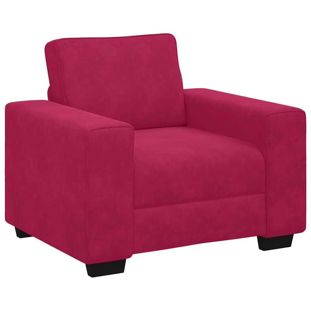 Sofa fotelja vino crvena 100x77x82 cm baršun