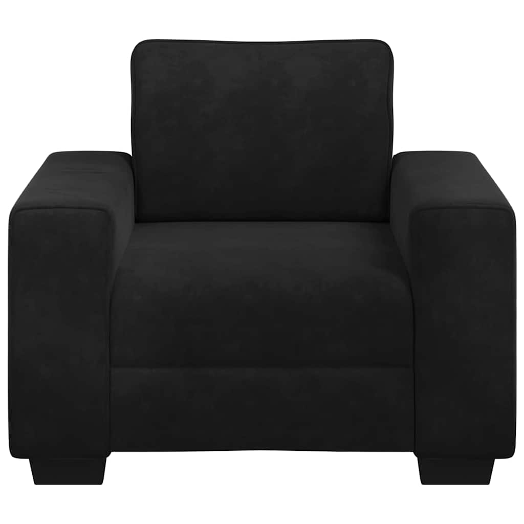 Sofa fotelja crna 100x77x82 cm baršun