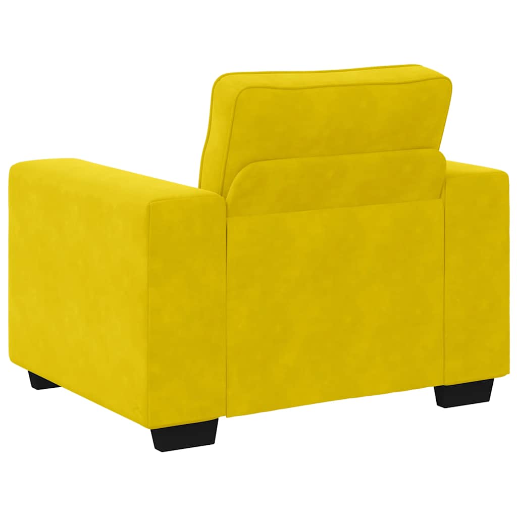 Sofa fotelja žuta 100x77x82 cm baršun