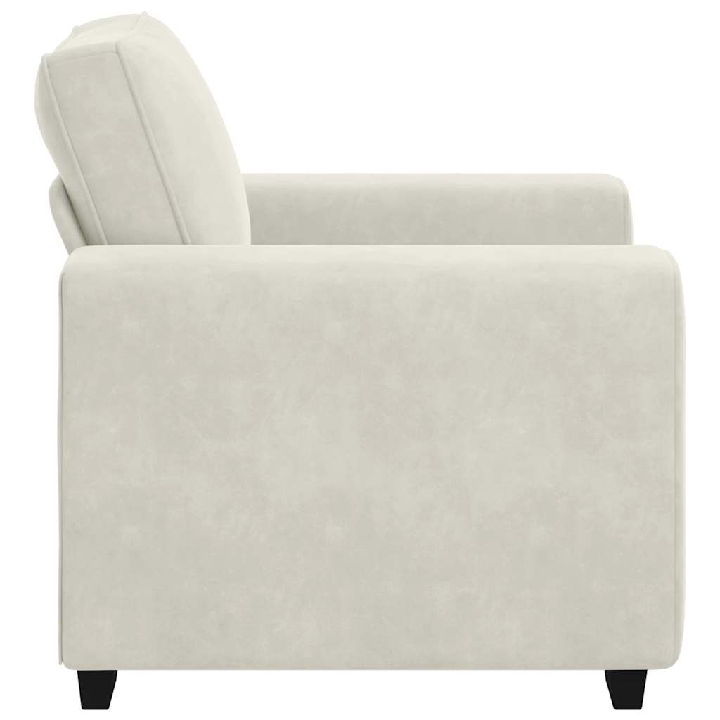 Sofa fotelja krem 100x77x82 cm baršunasta