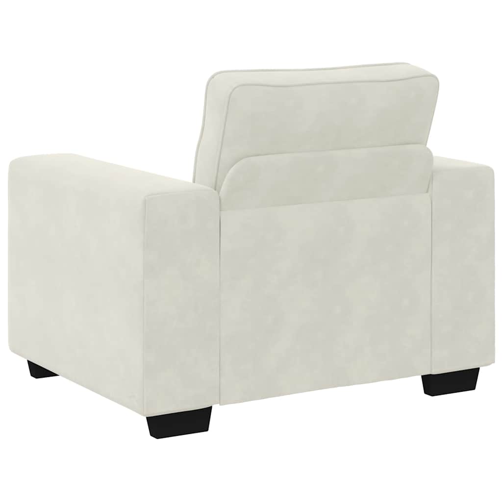 Sofa fotelja krem 100x77x82 cm baršunasta